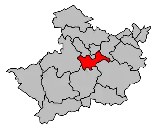 Kanton na mapě arrondissementu Évreux