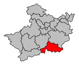 Kanton na mapě arrondissementu Évreux