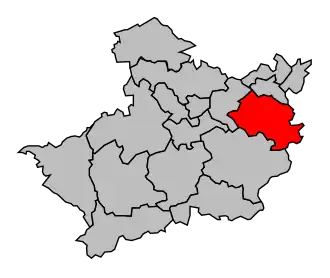 Kanton na mapě arrondissementu Évreux