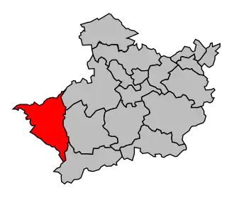 Kanton na mapě arrondissementu Évreux