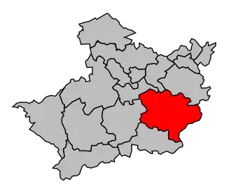 Kanton na mapě arrondissementu Évreux