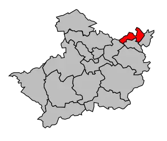 Kanton na mapě arrondissementu Évreux