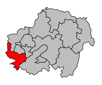 Kanton na mapě arrondissementu Les Andelys