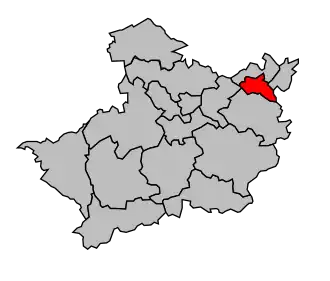 Kanton na mapě arrondissementu Évreux