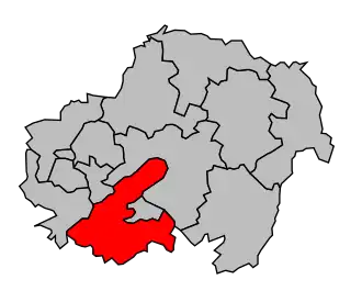 Kanton na mapě arrondissementu Les Andelys