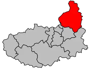 Kanton na mapě arrondissementu Dreux