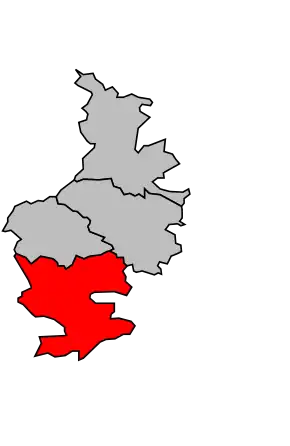 Kanton na mapě arrondissementu Nogent-le-Rotrou