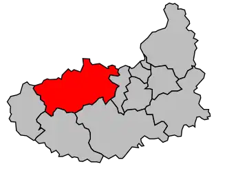 Kanton na mapě arrondissementu Dreux