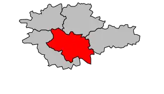 Kanton na mapě arrondissementu Châteaudun