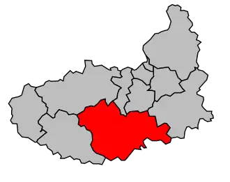 Kanton na mapě arrondissementu Dreux