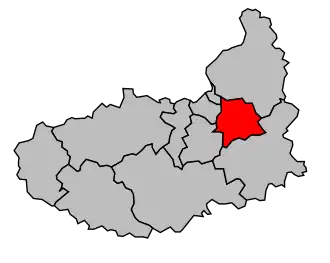 Kanton na mapě arrondissementu Dreux