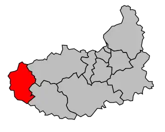 Kanton na mapě arrondissementu Dreux