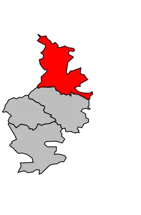 Kanton na mapě arrondissementu Nogent-le-Rotrou