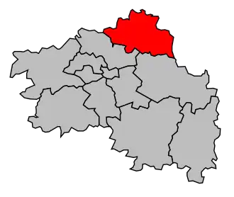 Kanton na mapě arrondissementu Chartres