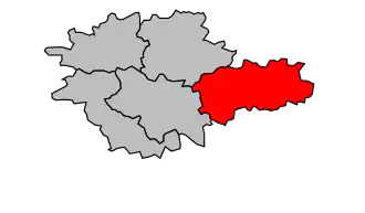 Kanton na mapě arrondissementu Châteaudun