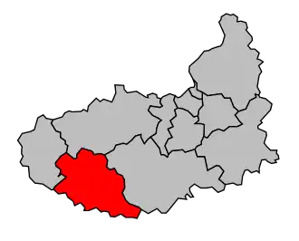 Kanton na mapě arrondissementu Dreux