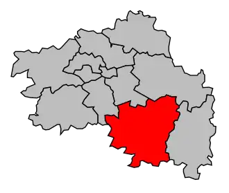 Kanton na mapě arrondissementu Chartres