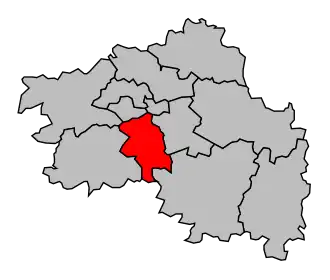 Kanton na mapě arrondissementu Chartres