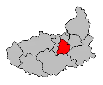 Kanton na mapě arrondissementu Dreux