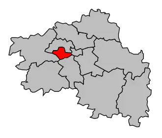 Kanton na mapě arrondissementu Chartres