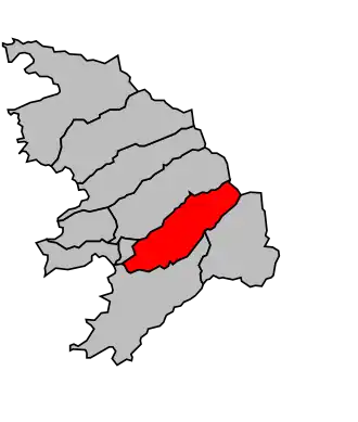 Kanton na mapě arrondissementu Ajaccio