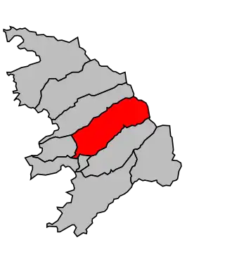 Kanton na mapě arrondissementu Ajaccio