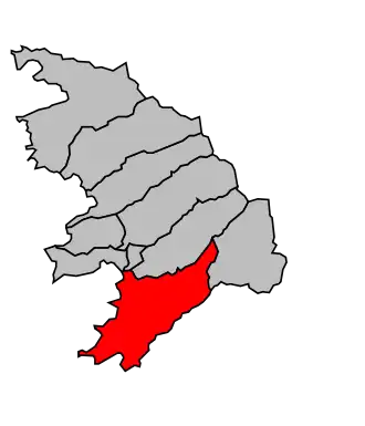 Kanton na mapě arrondissementu Ajaccio