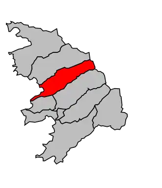 Kanton na mapě arrondissementu Ajaccio