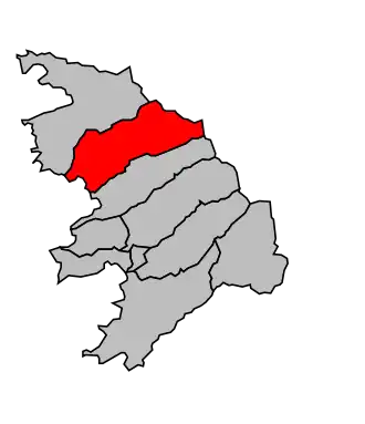 Kanton na mapě arrondissementu Ajaccio