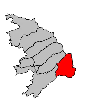 Kanton na mapě arrondissementu Ajaccio