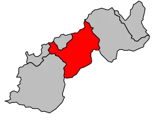 Kanton na mapě arrondissementu Calvi