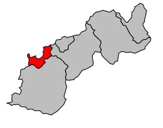 Kanton na mapě arrondissementu Calvi