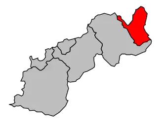 Kanton na mapě arrondissementu Calvi