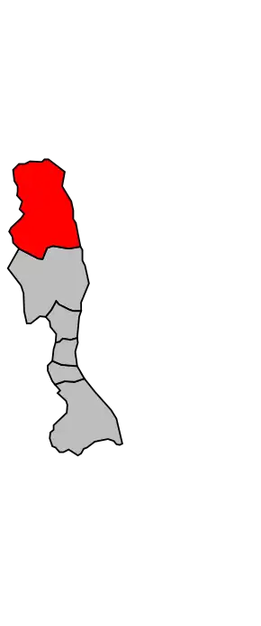 Kanton na mapě arrondissementu Bastia