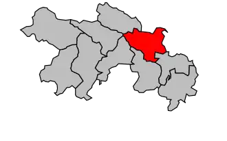 Kanton na mapě arrondissementu Le Vigan