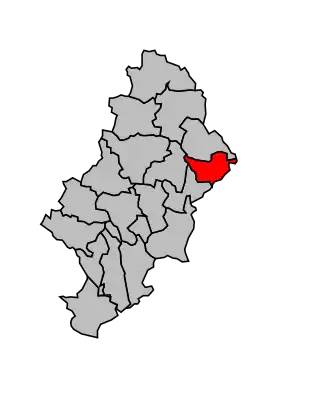 Kanton na mapě arrondissementu Nîmes