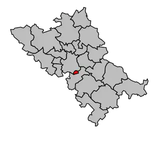 Kanton na mapě arrondissementu Toulouse