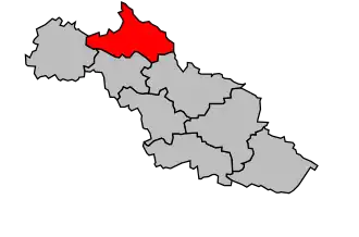 Kanton na mapě arrondissementu Mirande