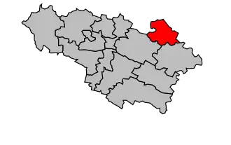 Kanton na mapě arrondissementu Auch