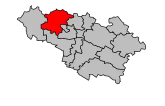 Kanton na mapě arrondissementu Auch