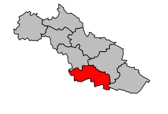 Kanton na mapě arrondissementu Mirande