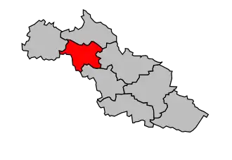 Kanton na mapě arrondissementu Mirande