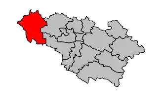 Kanton na mapě arrondissementu Auch