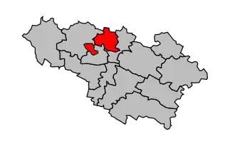 Kanton na mapě arrondissementu Auch