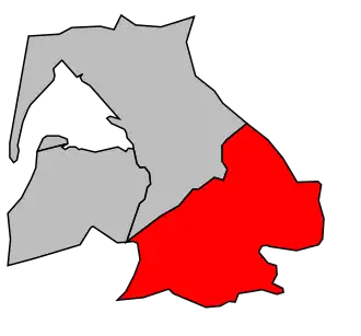 Kanton na mapě arrondissementu Arcachon