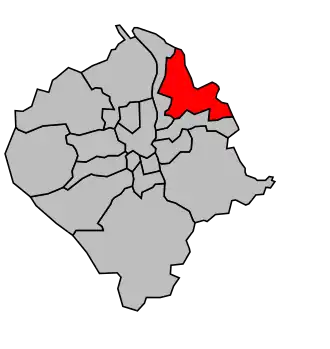 Kanton na mapě arrondissementu Bordeaux