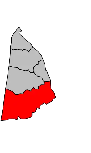 Kanton na mapě arrondissementu Lesparre-Médoc