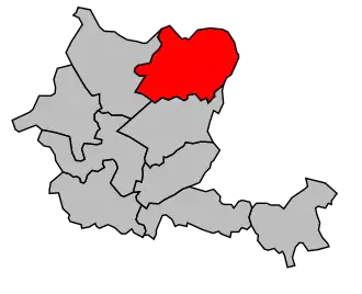 Kanton na mapě arrondissementu Libourne