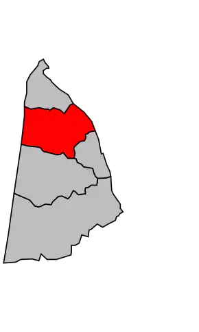 Kanton na mapě arrondissementu Lesparre-Médoc