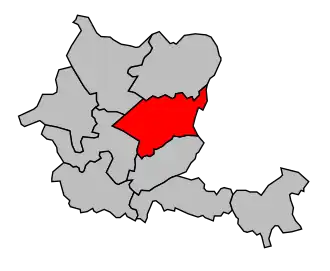 Kanton na mapě arrondissementu Libourne